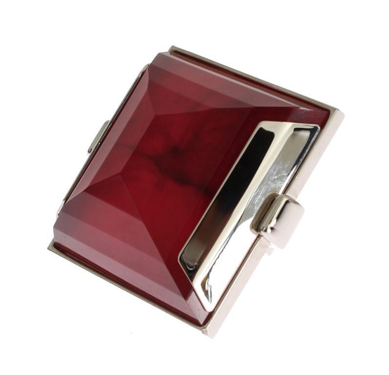 Red Stone Crystal Statement Ring