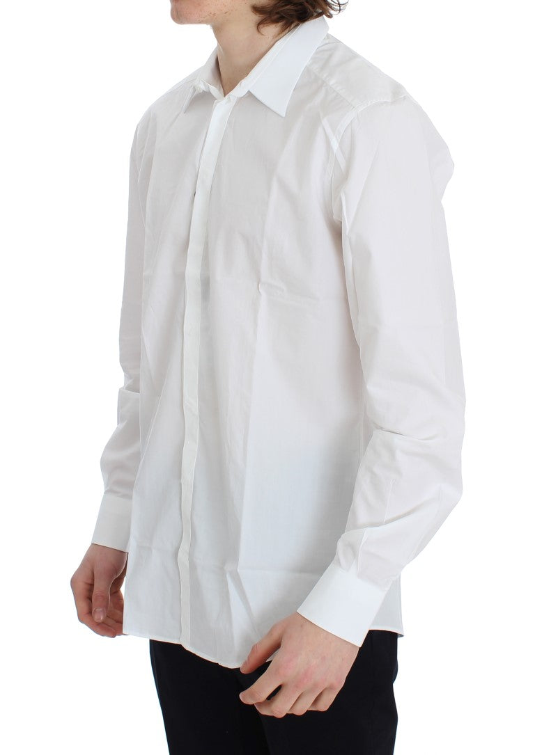 White Cotton Slim Fit GOLD Shirt