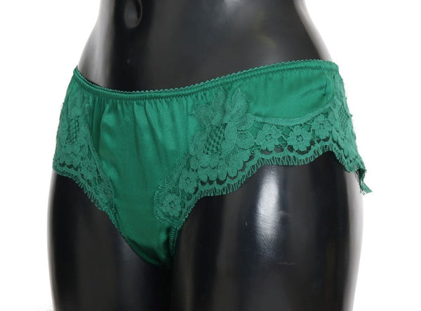Green Silk Lace Underwear Briefs