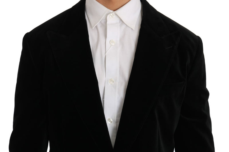 Black Velvet Single Breasted Blazer