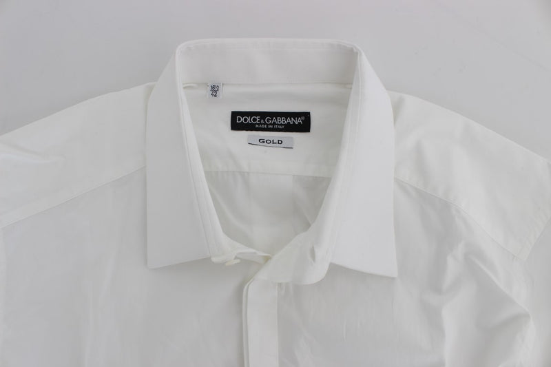 White Cotton Slim Fit GOLD Shirt