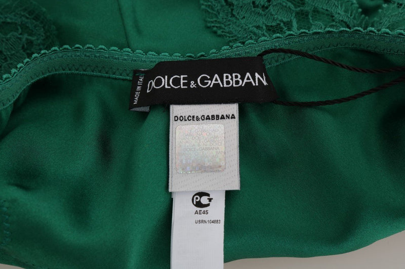 Green Silk Lace Underwear Briefs
