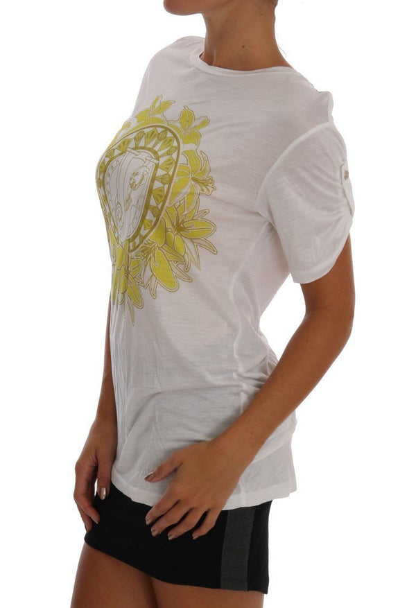 White Modal Yellow Baroque T-Shirt