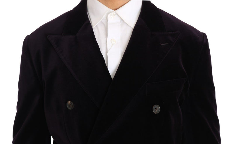 Black Cotton Royal Crown Blazer Jacket