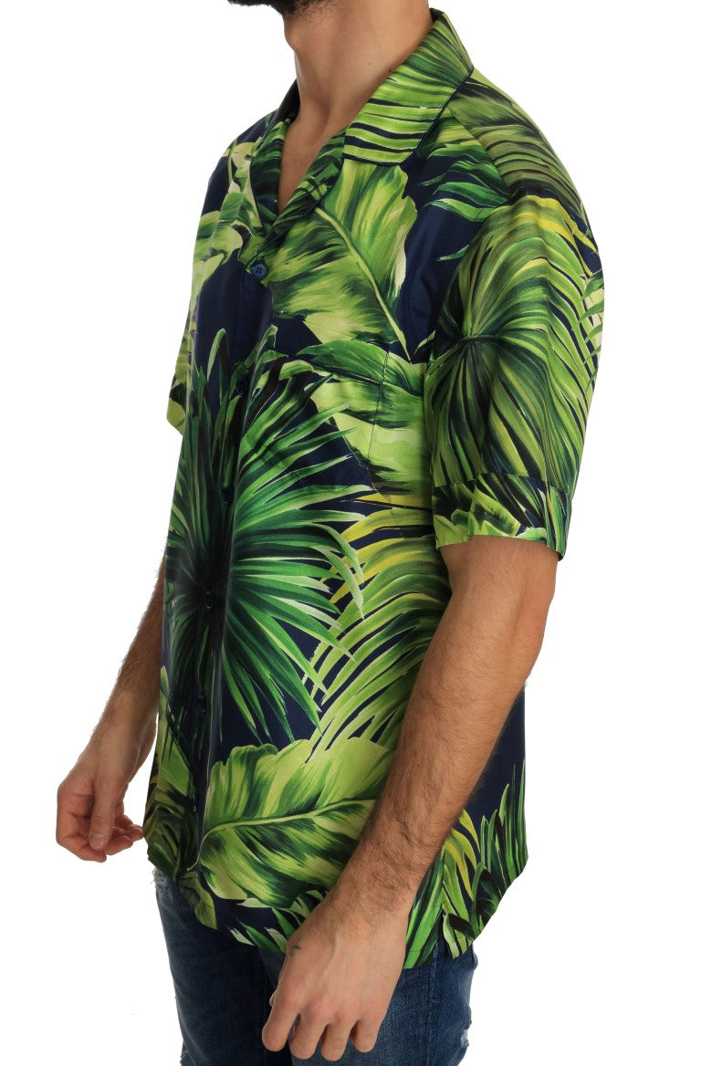 Green Banana Silk Short Sleeve Shirt