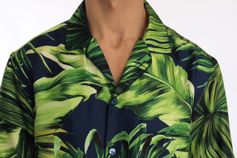 Green Banana Silk Short Sleeve Shirt