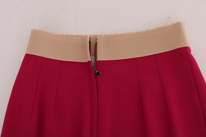Pink Knee Length Pencil Skirt