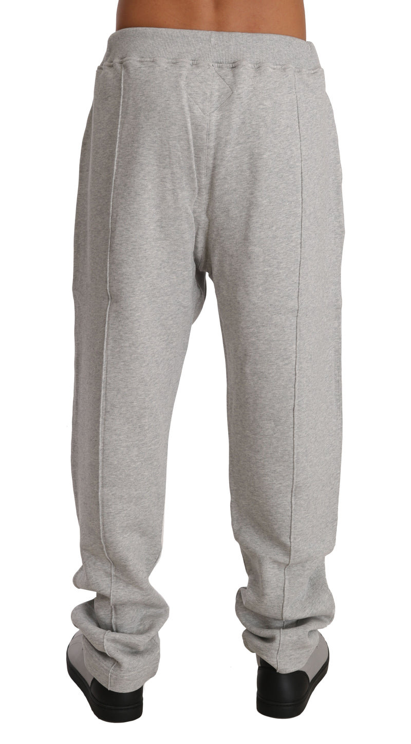 Gray Cotton Sweater Pants Tracksuit