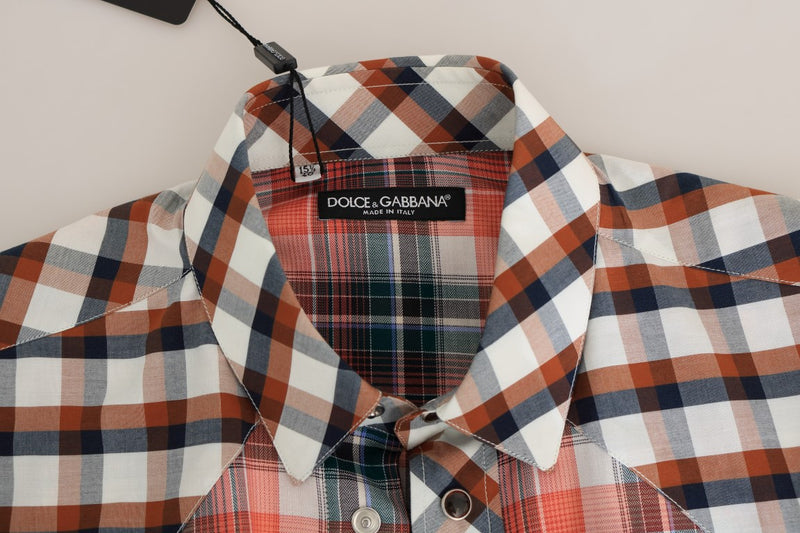 Multicolor Check Cotton Slim Fit Shirt