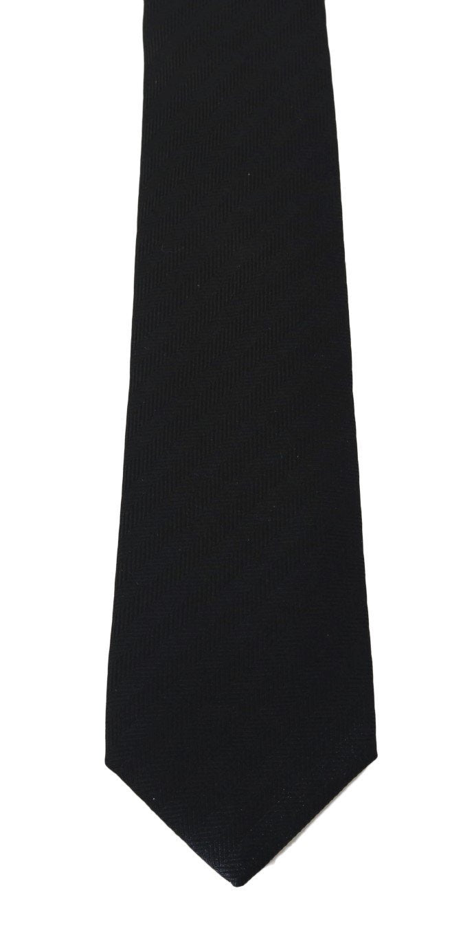 Gray Silk Patterned Tie