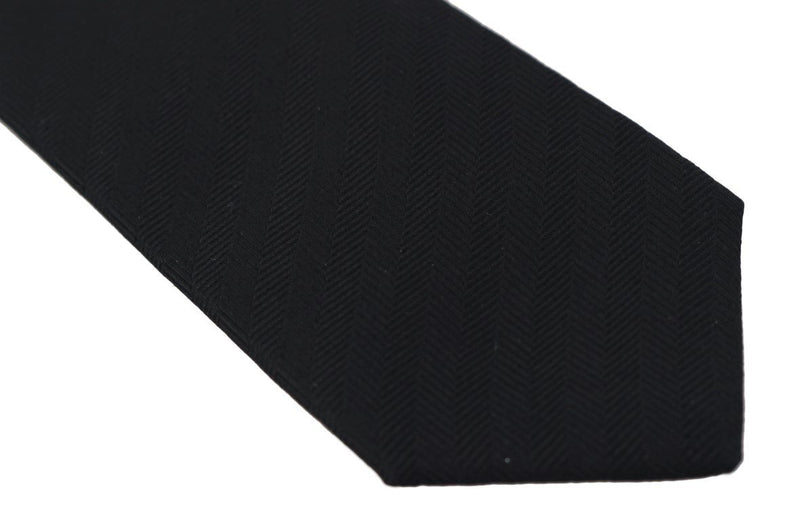 Gray Silk Patterned Tie