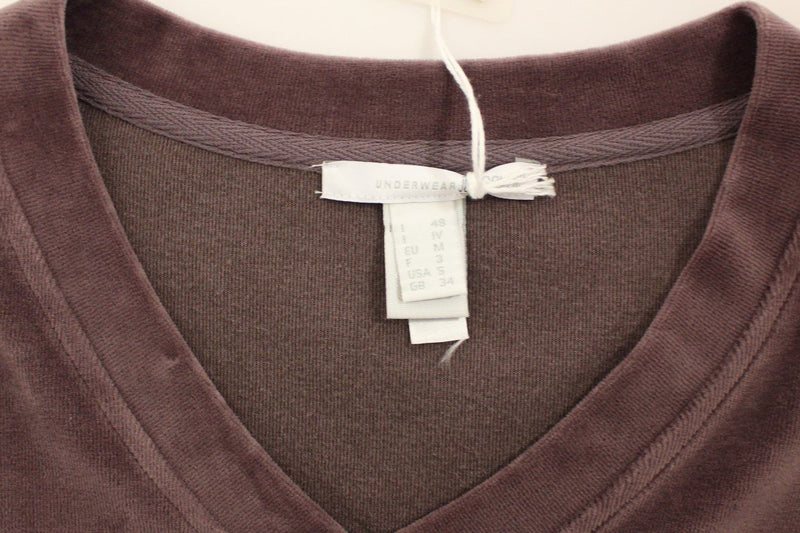 Purple v-neck cotton sweater