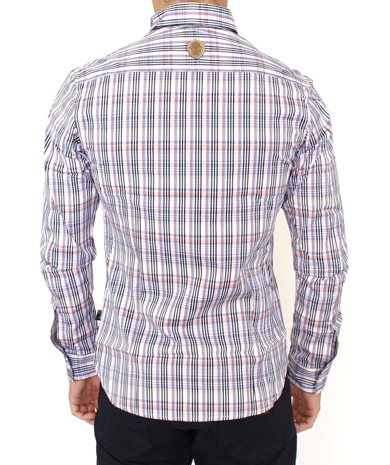 Multicolored checkered cotton shirt