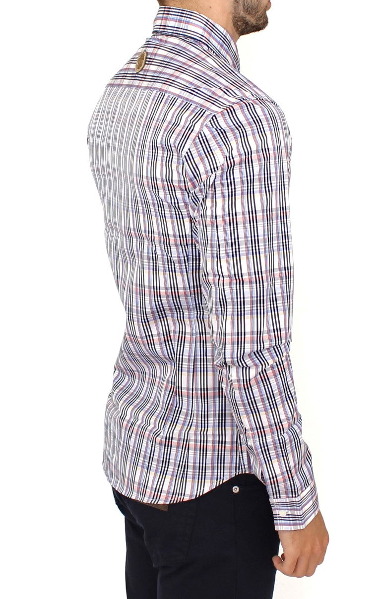 Multicolored checkered cotton shirt