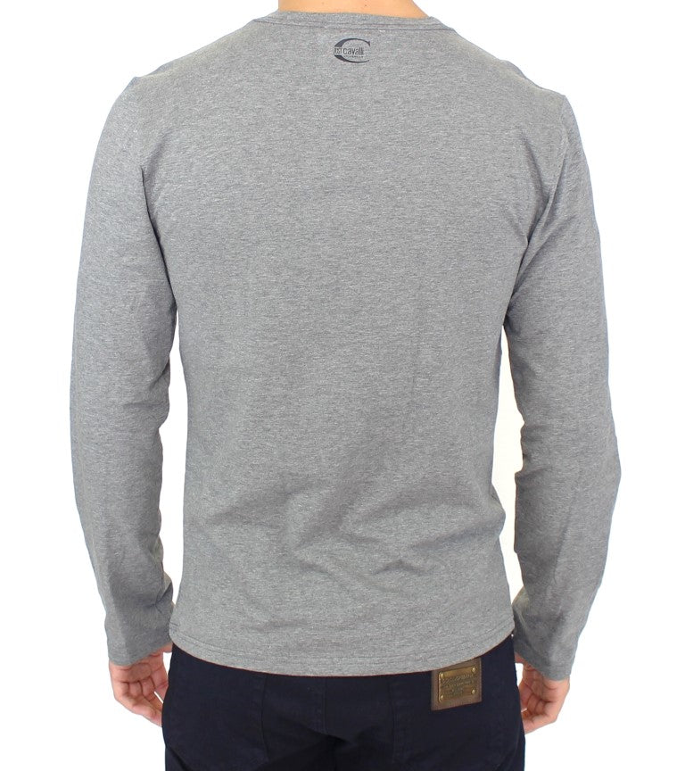 Gray stretch pullover sweater