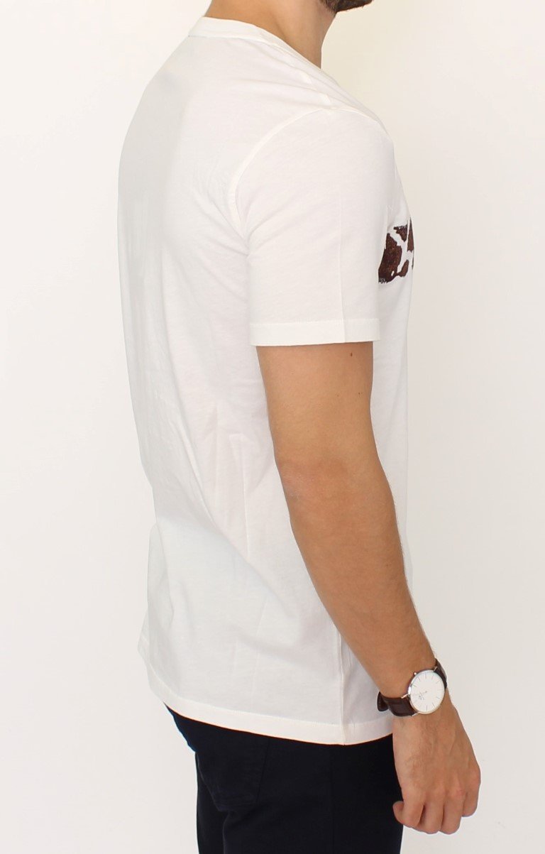 White crewneck cotton t-shirt