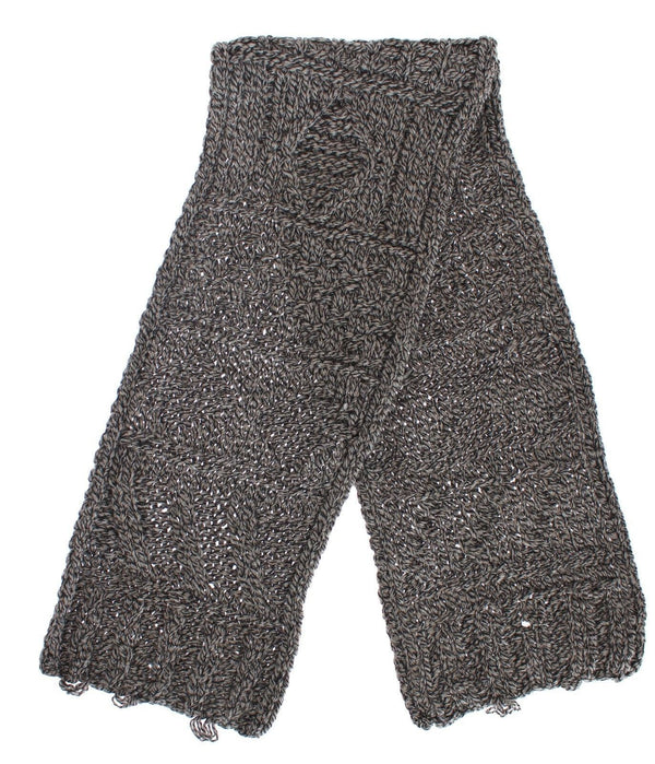 Scarf Men's Gray Knitted Wool Wrap