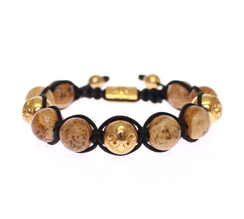 Jasper 18K Gold Plated 925 Silver Logo Bracelet