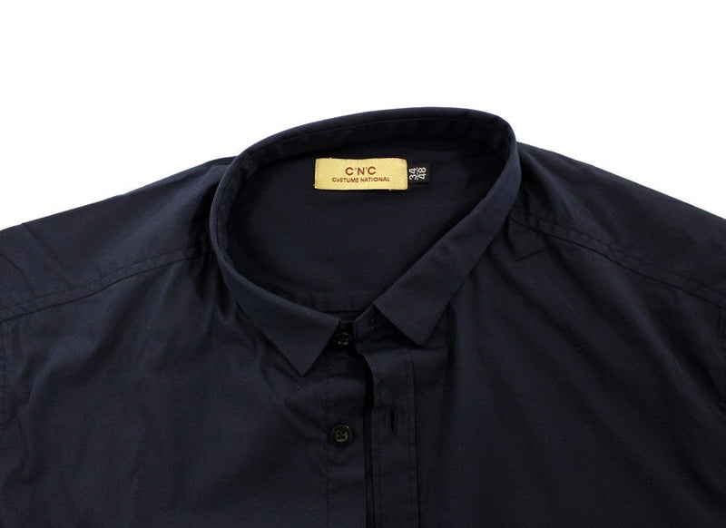 Blue cotton stretch shirt