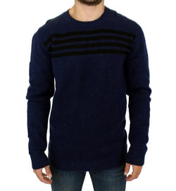 Blue striped sweater pullover