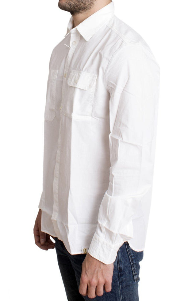 White casual cotton shirt