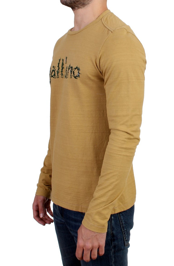 Yellow crewneck long sleeve t-shirt