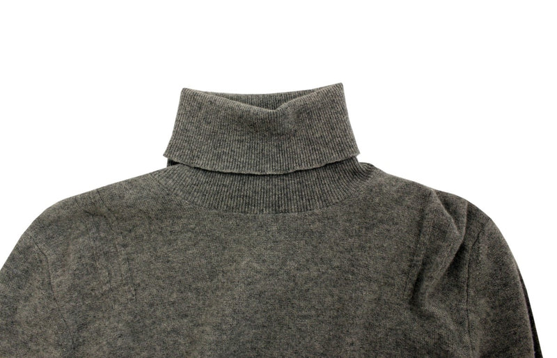Gray wool turtleneck sweater