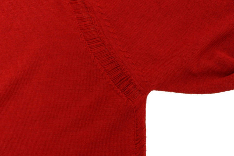 Red wool cardigan sweater