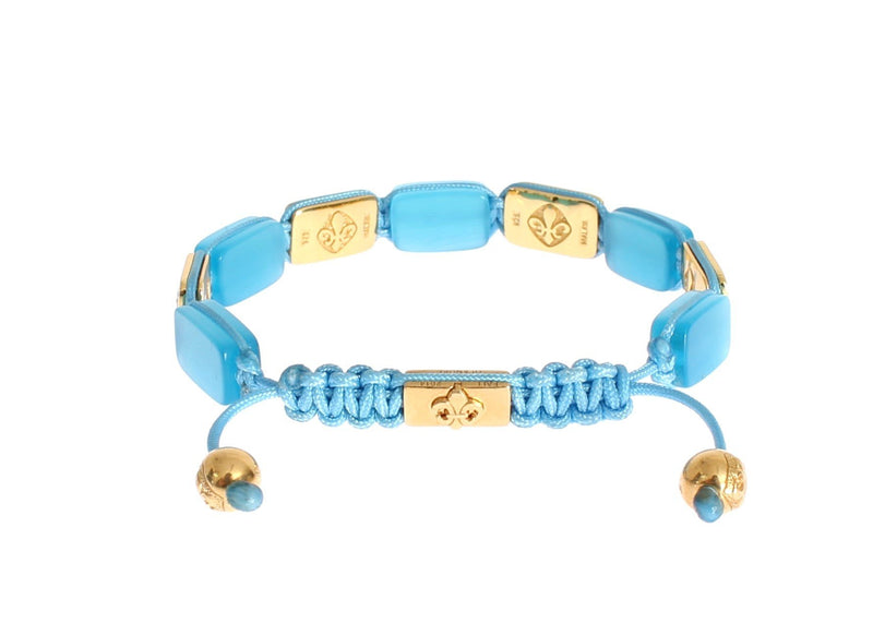 CZ Blue Opal 18K Gold 925 Bracelet