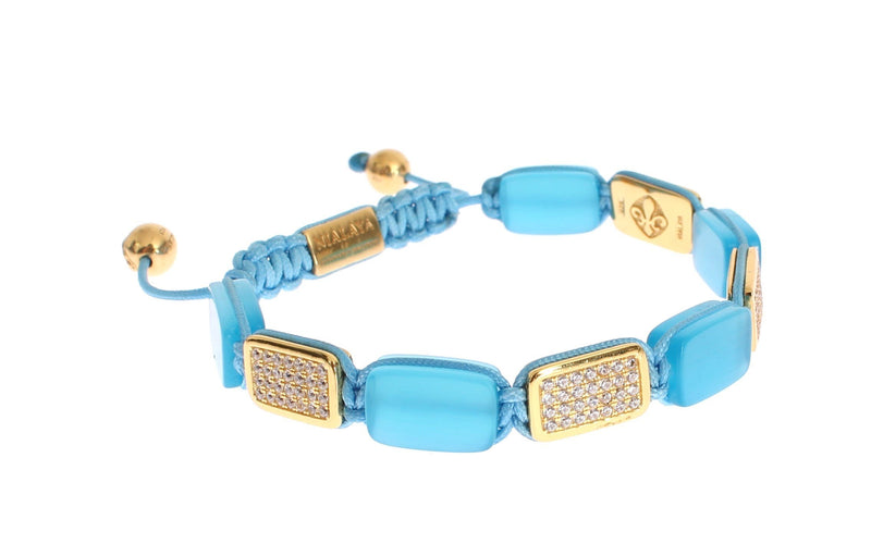 CZ Blue Opal 18K Gold 925 Bracelet