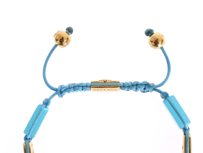 CZ Blue Opal 18K Gold 925 Bracelet