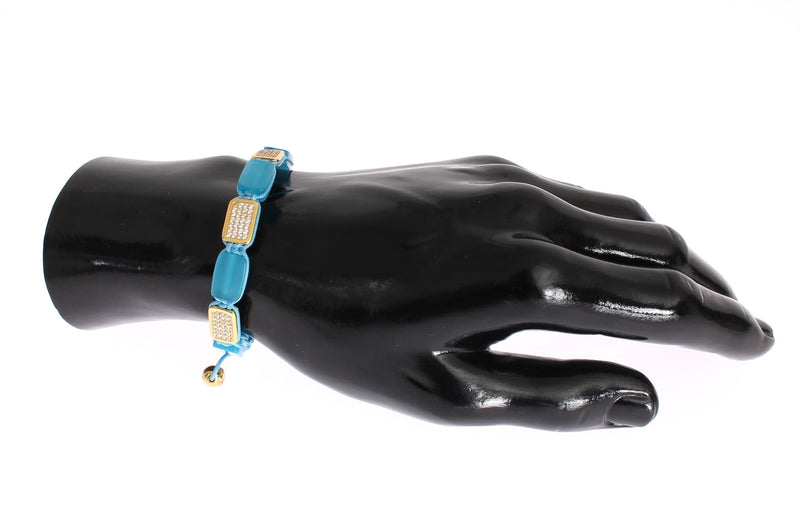 CZ Blue Opal 18K Gold 925 Bracelet