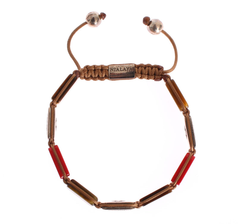 CZ Tiger Eye Red Coral 925 Bracelet