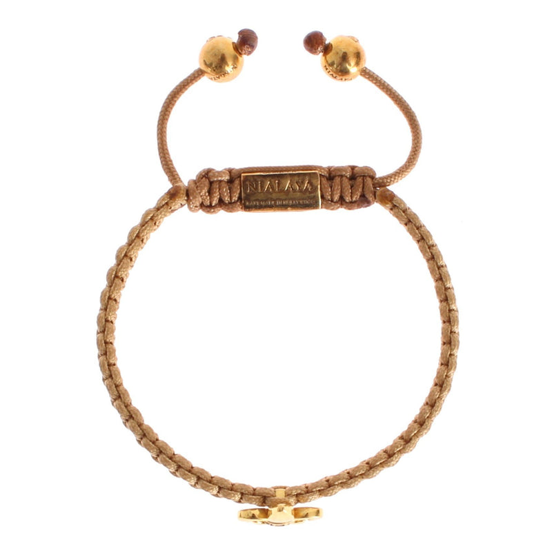 Nialaya Logo 18K Gold 925 Silver Bracelet