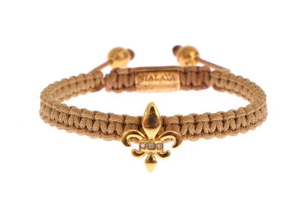 Nialaya Logo 18K Gold 925 Silver Bracelet