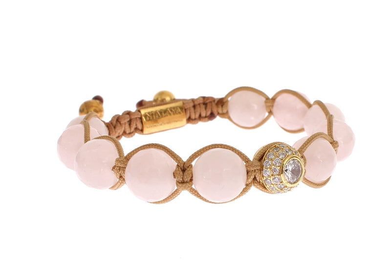 Quartz CZ Gold 925 Silver Bracelet