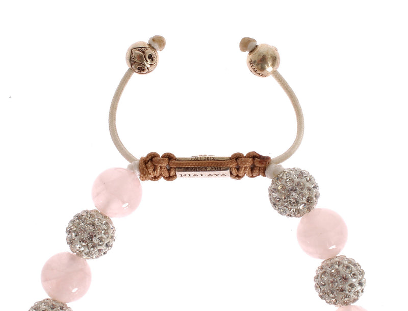 Rose Quartz Crystal 925 Logo Bracelet