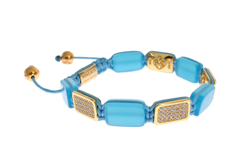 CZ Opal 18K Gold 925 Bracelet