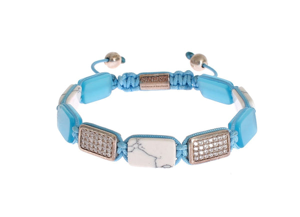 CZ Opal Howlite 925 Bracelet