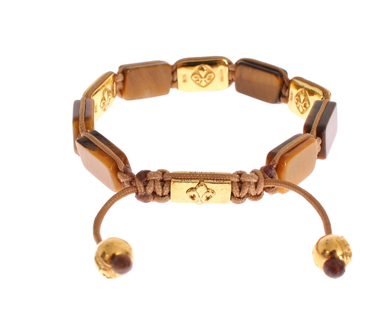 CZ Tiger Eye Gold 925 Bracelet