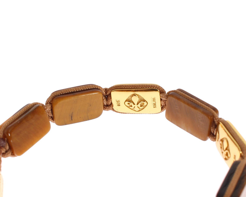 CZ Tiger Eye Gold 925 Bracelet