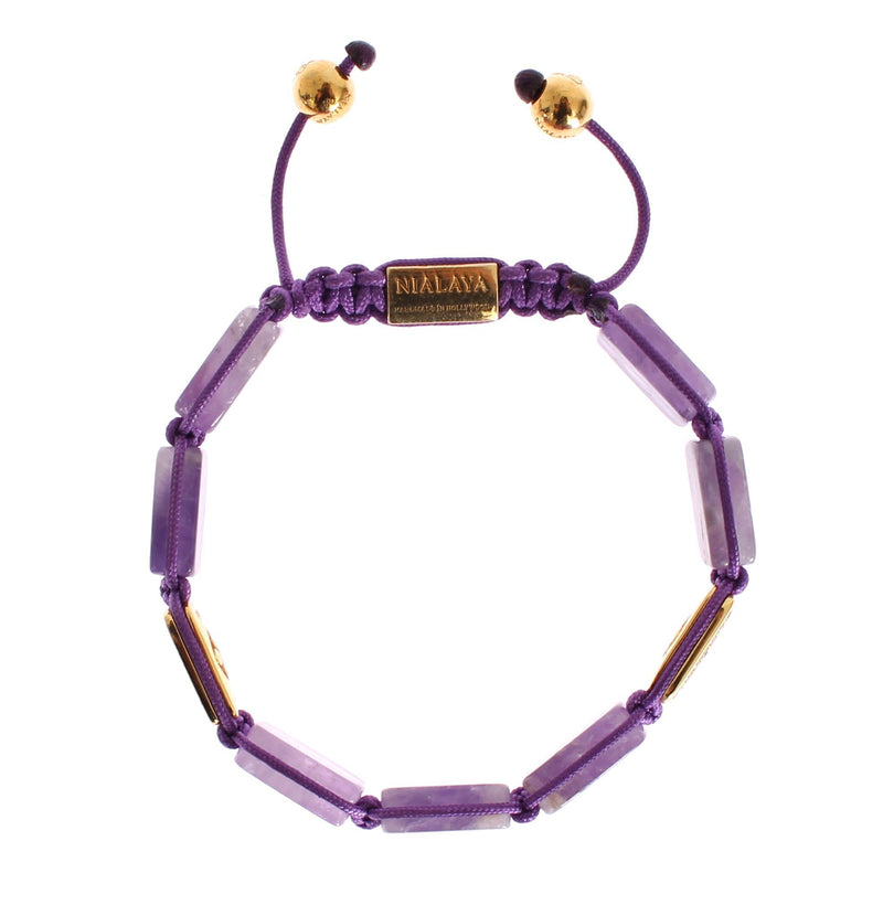 CZ Amethyst 18K Gold 925 Bracelet