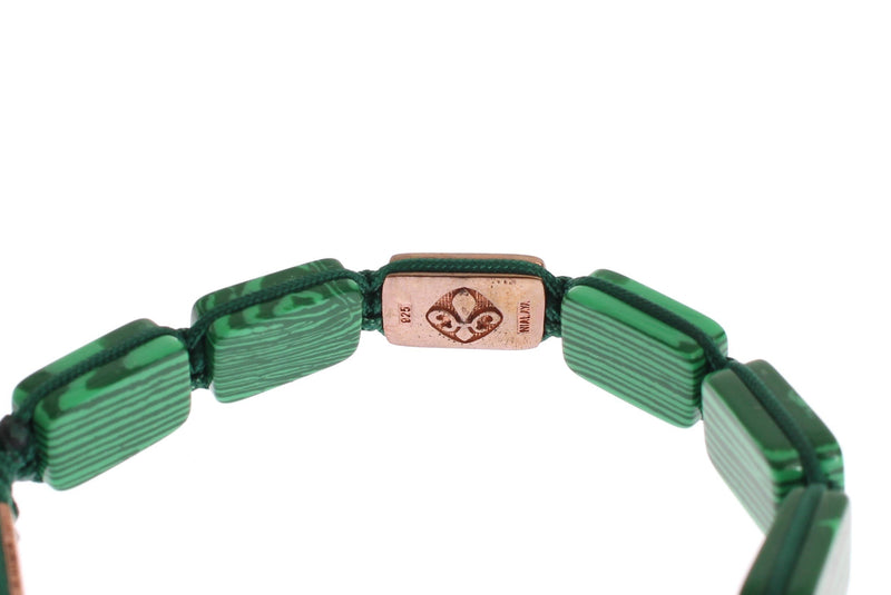 CZ Malachite Rose Gold 925 Bracelet