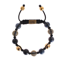 Blue CZ Coral Gold 925 Bracelet