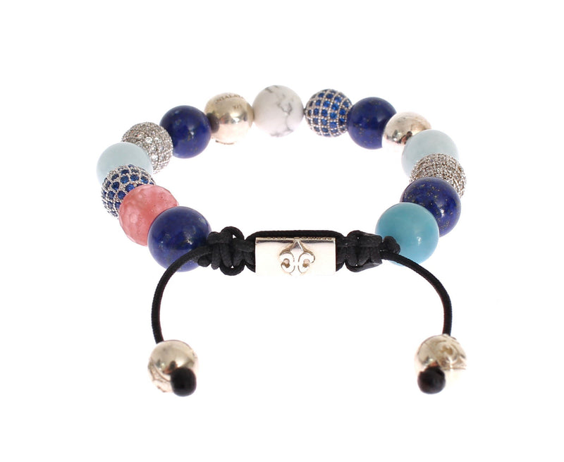 CZ Agate Lapis Aquamarine 925 Bracelet