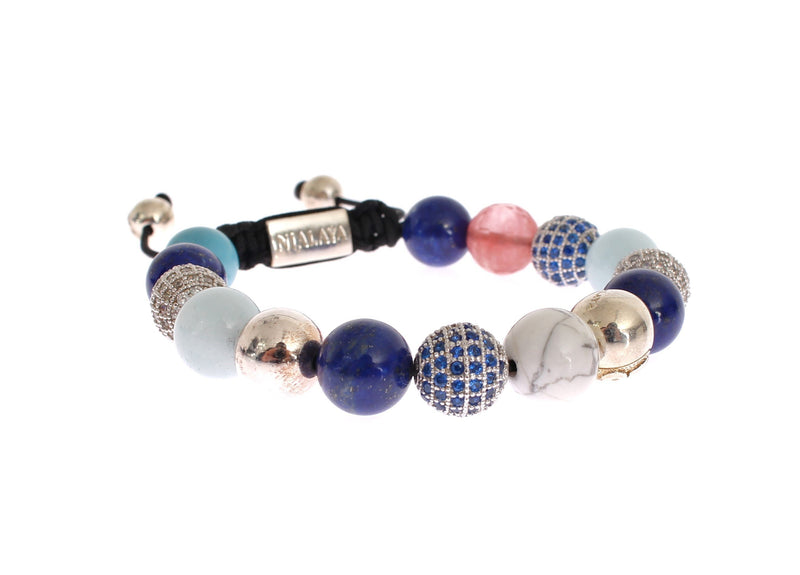 CZ Agate Lapis Aquamarine 925 Bracelet