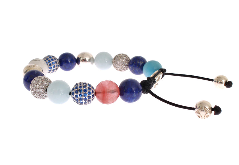 CZ Agate Lapis Aquamarine 925 Bracelet