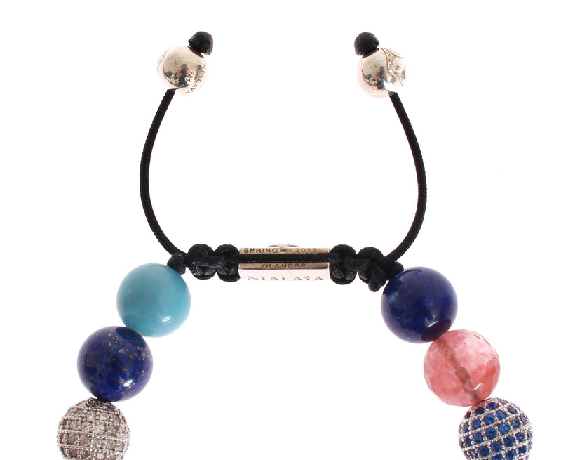 CZ Agate Lapis Aquamarine 925 Bracelet