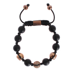 CZ Onyx Pink Gold 925 Bracelet