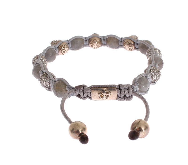 CZ Cone Labrodite 925 Silver Bracelet